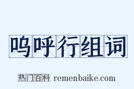 呜呼行组词是什么意思的图片